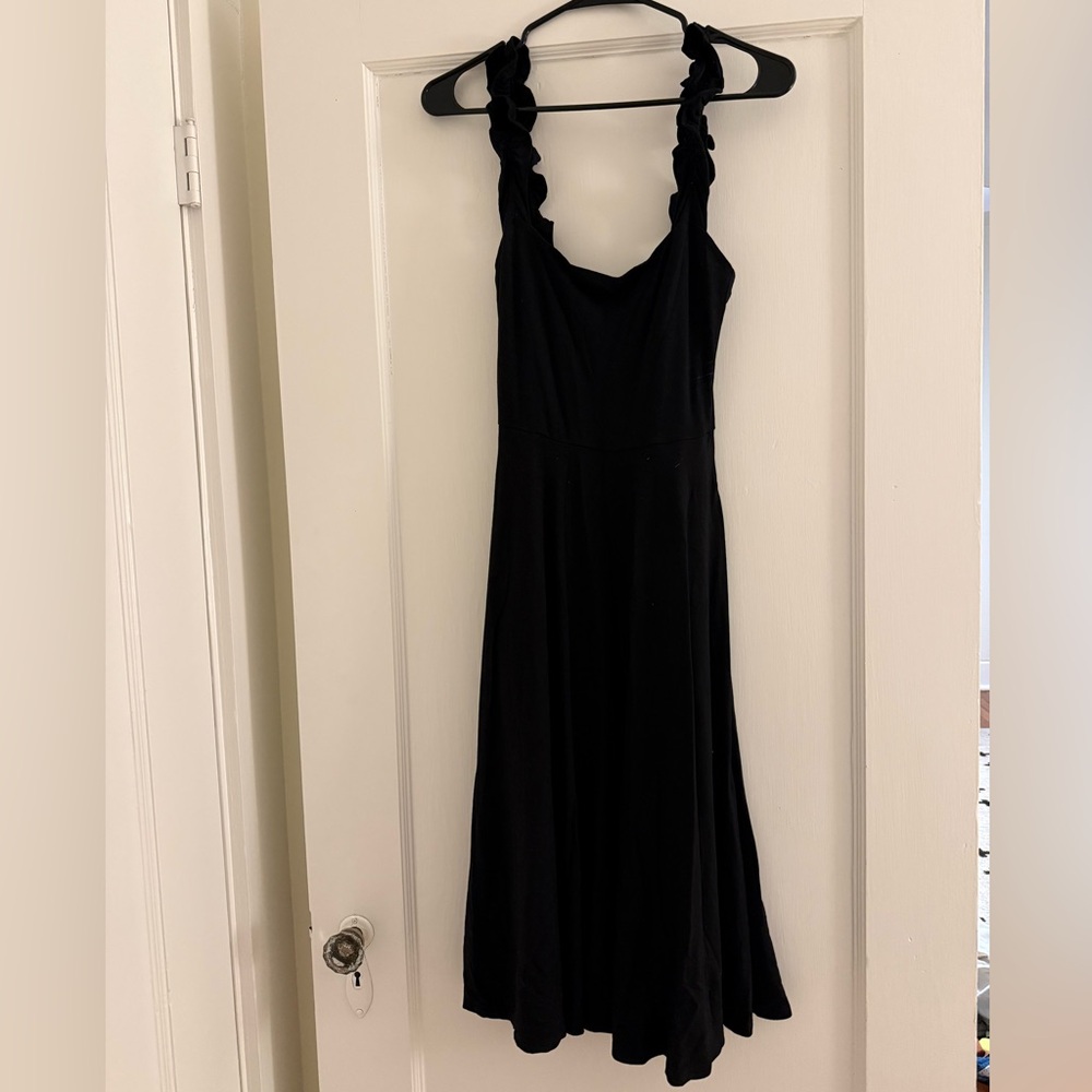 Reformation Elegant Black Sleeveless Reformation Dress